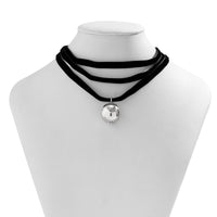 Thumbnail for Elegant Velet Orb Pendant Chocker Necklace - ArtGalleryZen