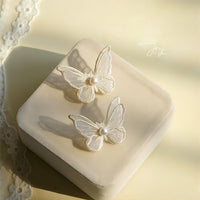 Thumbnail for Embroidery Lace Butterfly Earrings - ArtGalleryZen