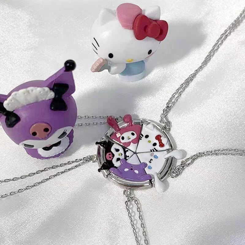Enamel Magnetic Sanrio Family Matching Necklace - ArtGalleryZen