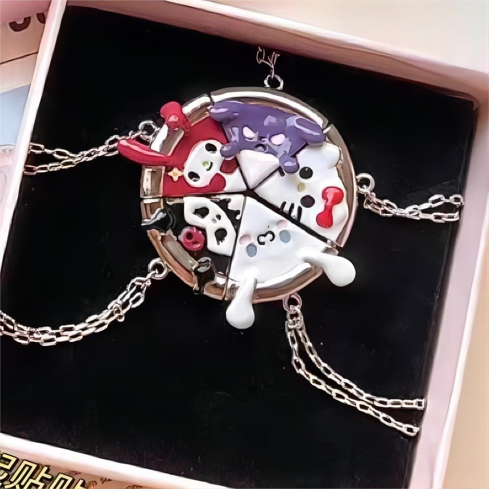 Enamel Magnetic Sanrio Family Matching Necklace - ArtGalleryZen