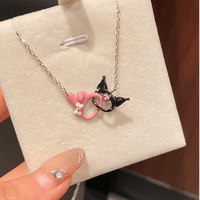 Thumbnail for Enamel Sanrio Kuromi My Melody Mobius Strip Necklace