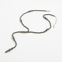 Thumbnail for Ethnic Style Antique Silver Beaded Long Chain Y Necklace - ArtGalleryZen