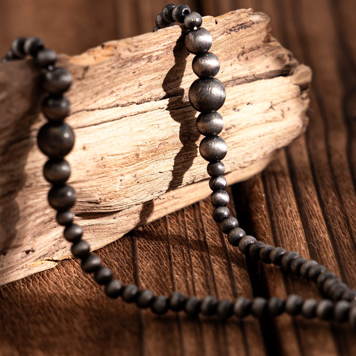 Ethnic Style Antique Silver Beaded Long Chain Y Necklace - ArtGalleryZen