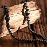 Thumbnail for Ethnic Style Antique Silver Beaded Long Chain Y Necklace - ArtGalleryZen