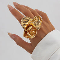 Thumbnail for Exaggerated Abstract Flower Adjustable Ring