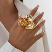 Thumbnail for Exaggerated Abstract Flower Adjustable Ring