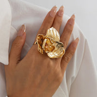 Thumbnail for Exaggerated Abstract Flower Adjustable Ring