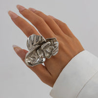 Thumbnail for Exaggerated Abstract Flower Adjustable Ring