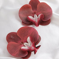 Thumbnail for Exaggerated Butterfly Orchid Flower Stud Earrings - ArtGalleryZen