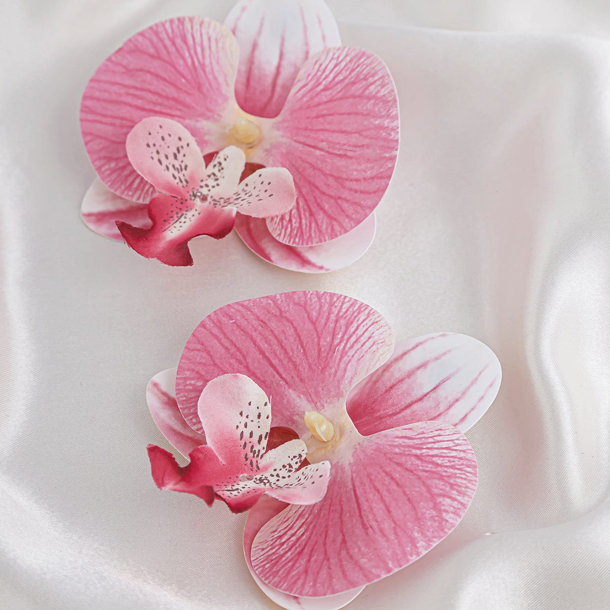 Exaggerated Butterfly Orchid Flower Stud Earrings