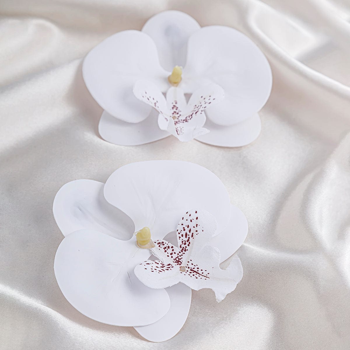 Exaggerated Butterfly Orchid Flower Stud Earrings