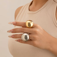 Thumbnail for Exaggerated Chunky Gold Silver Plated Glossy Ring