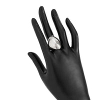 Thumbnail for Exaggerated Chunky Gold Silver Tone Glossy Ring - ArtGalleryZen