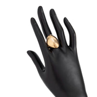 Thumbnail for Exaggerated Chunky Gold Silver Tone Glossy Ring - ArtGalleryZen