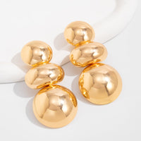 Thumbnail for Exaggerated Circular Oval Splicing Stud Earrings - ArtGalleryZen