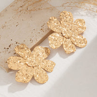 Thumbnail for Exaggerated Gold Silver Plated Flower Earrings - ArtGalleryZen