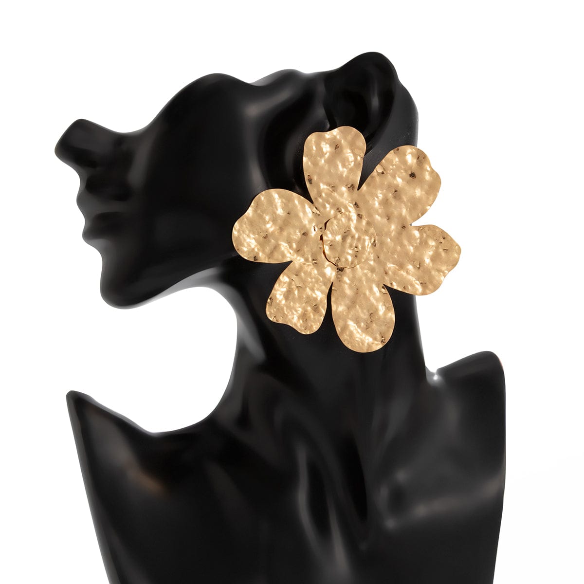 Exaggerated Gold Silver Plated Flower Earrings - ArtGalleryZen
