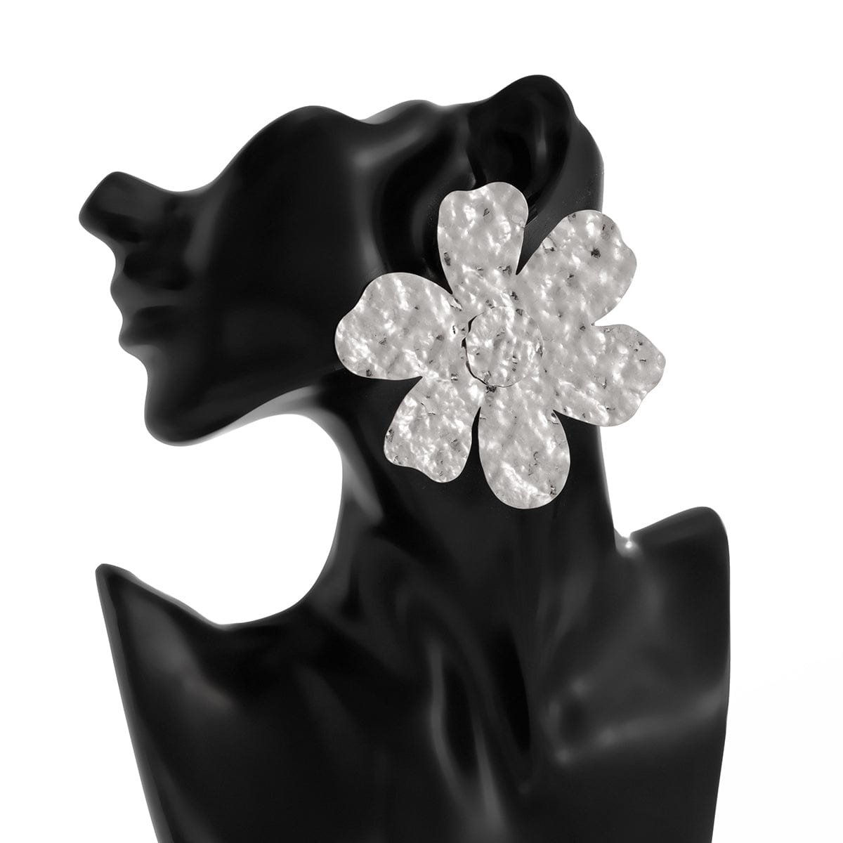 Exaggerated Gold Silver Plated Flower Earrings - ArtGalleryZen