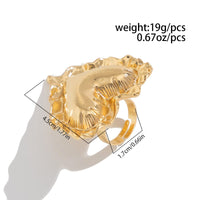 Thumbnail for Exaggerated Gold Silver Tone Pleated Heart Ring - ArtGalleryZen