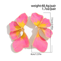 Thumbnail for Exaggerated Gradient Enamel Flower Petal Stud Earrings - ArtGalleryZen