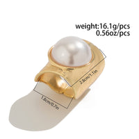 Thumbnail for Exaggerated Pearl Inlaid Knuckle Ring - ArtGalleryZen