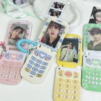Thumbnail for Foldable Phone Shaped Photocard Holder Keychain - PVC Card Case - ArtGalleryZen