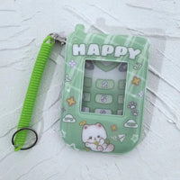 Thumbnail for Foldable Phone Shaped Photocard Holder Keychain - PVC Card Case - ArtGalleryZen