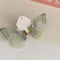 Thumbnail for Forest Style Rhinestone Inlaid Chiffon Butterfly Stud Earrings - ArtGalleryZen