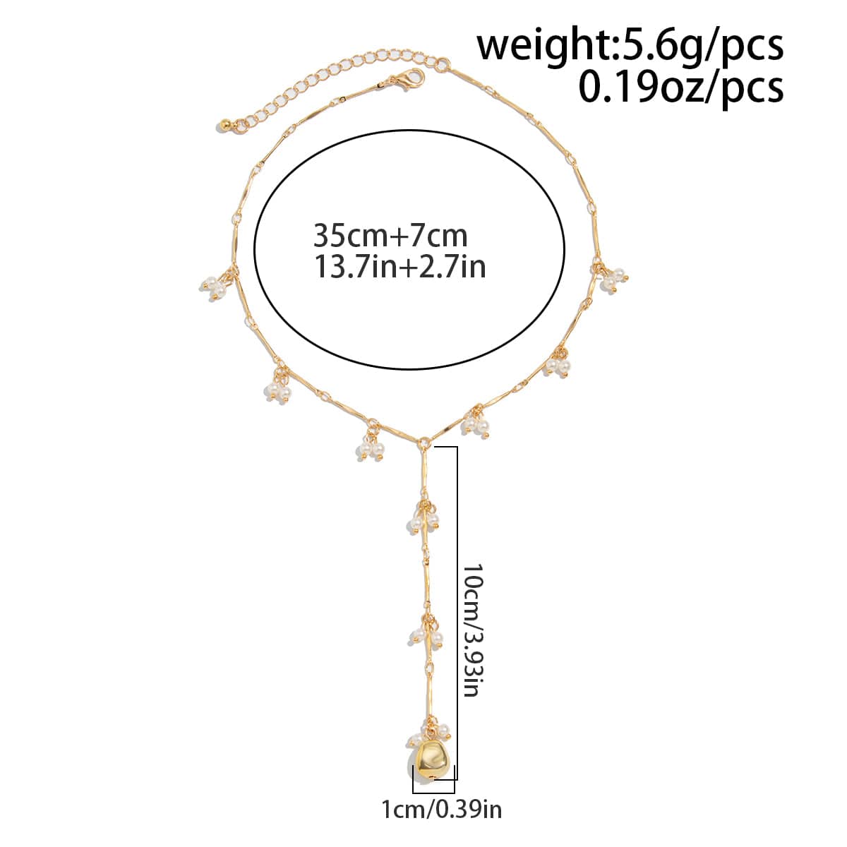 French Style Pearl Tassel Bone Chain Y Necklace - ArtGalleryZen