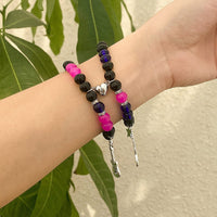 Thumbnail for Magnetic Guitar Star Heart Charm Crystal Matching Bracelet Set