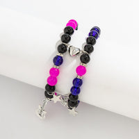 Thumbnail for Magnetic Guitar Star Heart Charm Crystal Matching Bracelet Set