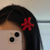 Thumbnail for Funny Angry Sweating Water Drop Knitted Hair Clip - ArtGalleryZen