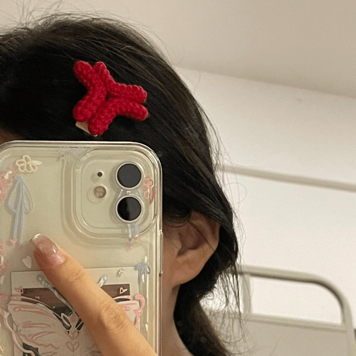 Funny Angry Sweating Water Drop Knitted Hair Clip