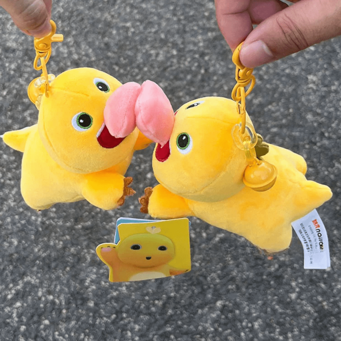 Funny Magnetic Big Tongue Plush Dragon Keychain Doll - ArtGalleryZen