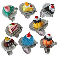 Thumbnail for Funny Simulation Dessert Cake Pudding Adjustable Ring