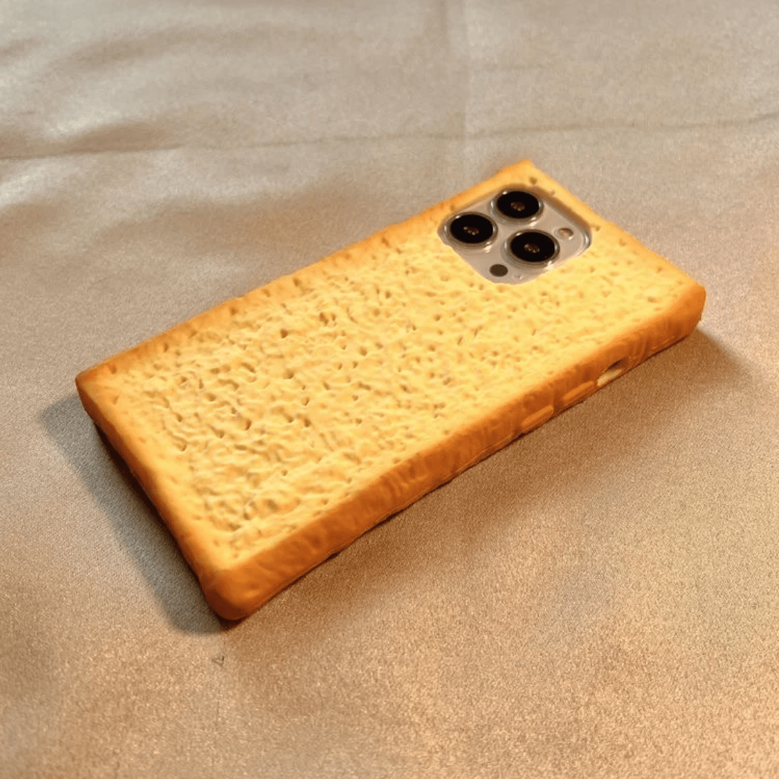 Funny Toast Bread Silicone iPhone Case With Stand - ArtGalleryZen