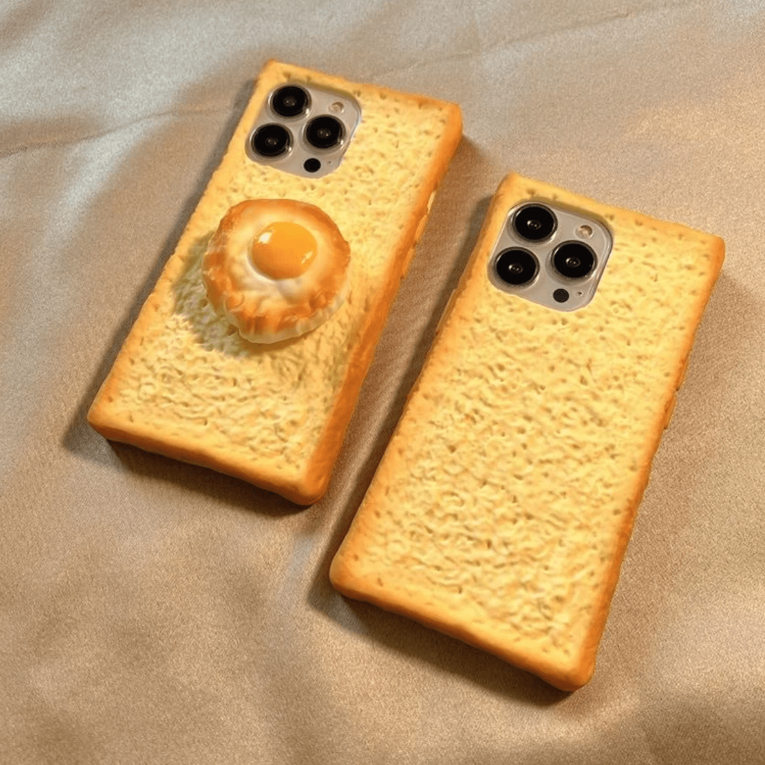 Funny Toast Bread Silicone iPhone Case With Stand - ArtGalleryZen