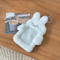 Thumbnail for Furry Bunny Cat Pudding Kpop Keychain Plush Photocard Holder - ArtGalleryZen