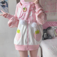 Thumbnail for Furry Pink Polka Dots Apple Snowflake Winter Scarf - ArtGalleryZen