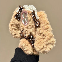 Thumbnail for Furry Polka Dot Bowknot Bunny iPhone Case - ArtGalleryZen