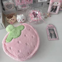 Thumbnail for Furry Strawberry Makeup Bag Portable Travel Large Capacity Storage Bag - ArtGalleryZen