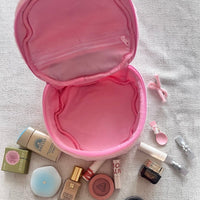 Thumbnail for Furry Strawberry Makeup Bag Portable Travel Large Capacity Storage Bag - ArtGalleryZen