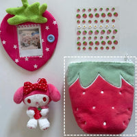 Thumbnail for Furry Strawberry Pencil Case Storage Bag - ArtGalleryZen