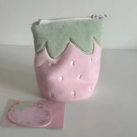 Thumbnail for Furry Strawberry Pencil Case Storage Bag - ArtGalleryZen