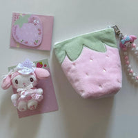 Thumbnail for Furry Strawberry Pencil Case Storage Bag - ArtGalleryZen