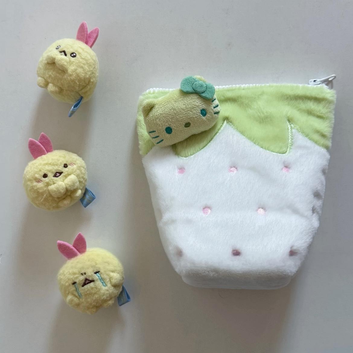 Furry Strawberry Pencil Case Storage Bag - ArtGalleryZen