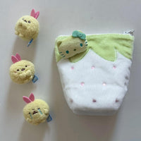 Thumbnail for Furry Strawberry Pencil Case Storage Bag - ArtGalleryZen