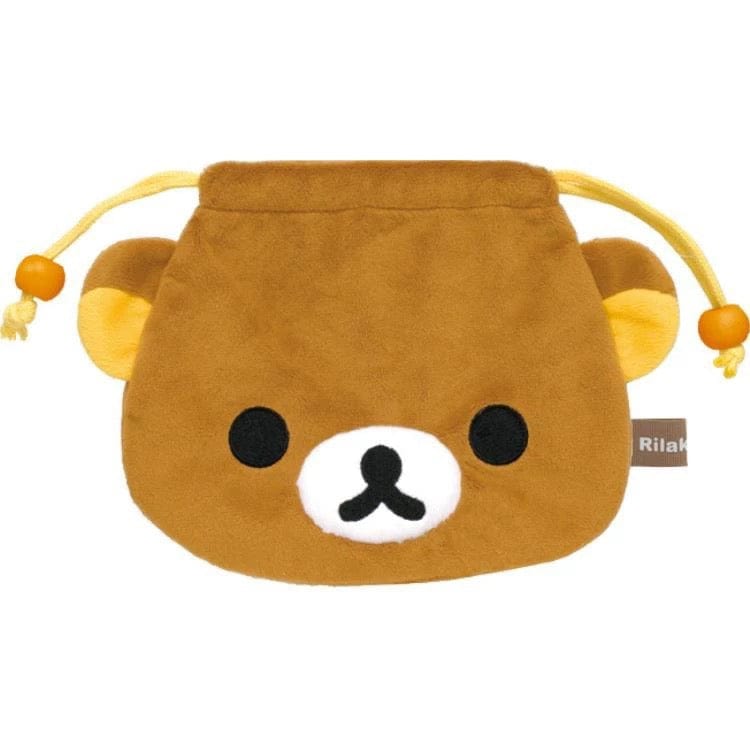 Genuine Rilakkuma Plush Drawstring Pouch Bag - ArtGalleryZen