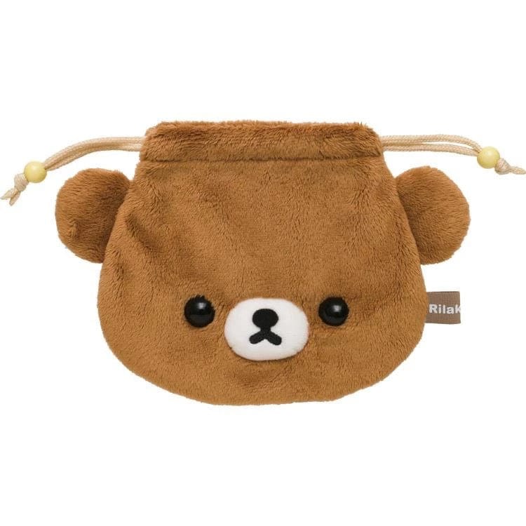 Genuine Rilakkuma Plush Drawstring Pouch Bag - ArtGalleryZen
