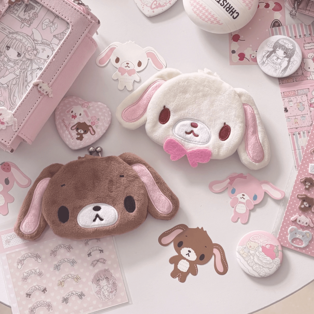 Genuine Sanrio Sugarbunnies Plush Mouth Gold Bag - ArtGalleryZen